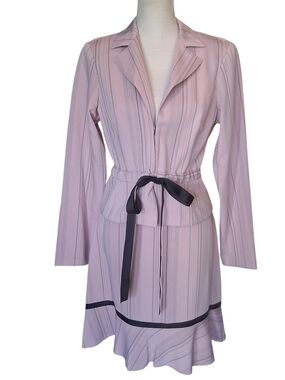 A-list by Wrapper Women's Blush Pink Pin Stripe Two Piece Suit